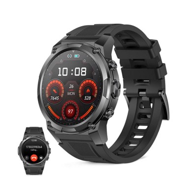 KSIX Pametni sat Explorer 2, 1.43", AMOLED, GPS, 5 ATM, IP68, crna